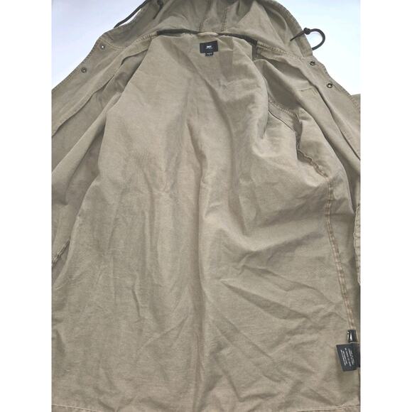 Obey Jacket Large Pockets Button Front Hooded Men's Large Tan - Picture 3 of 12